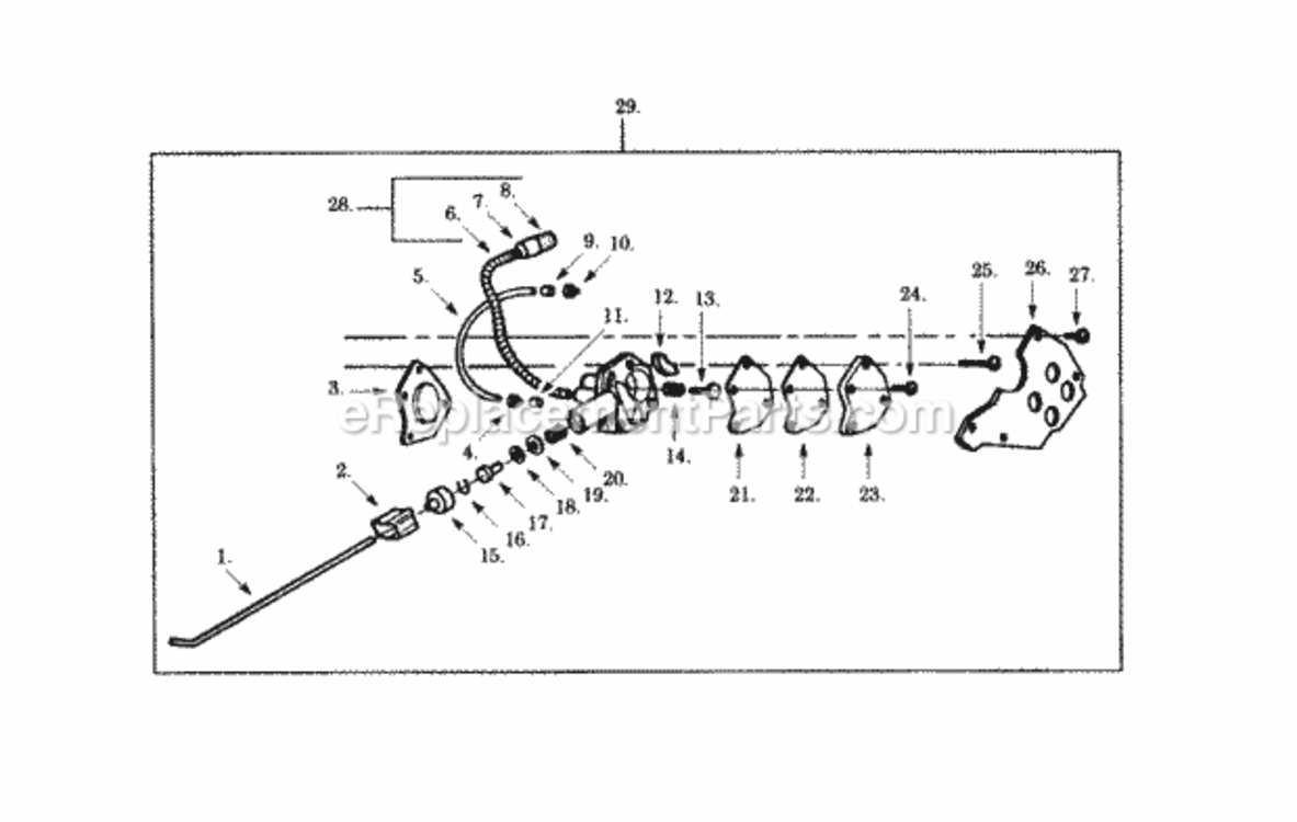 Page F Diagram and Parts List for PP375  Poulan Chainsaw