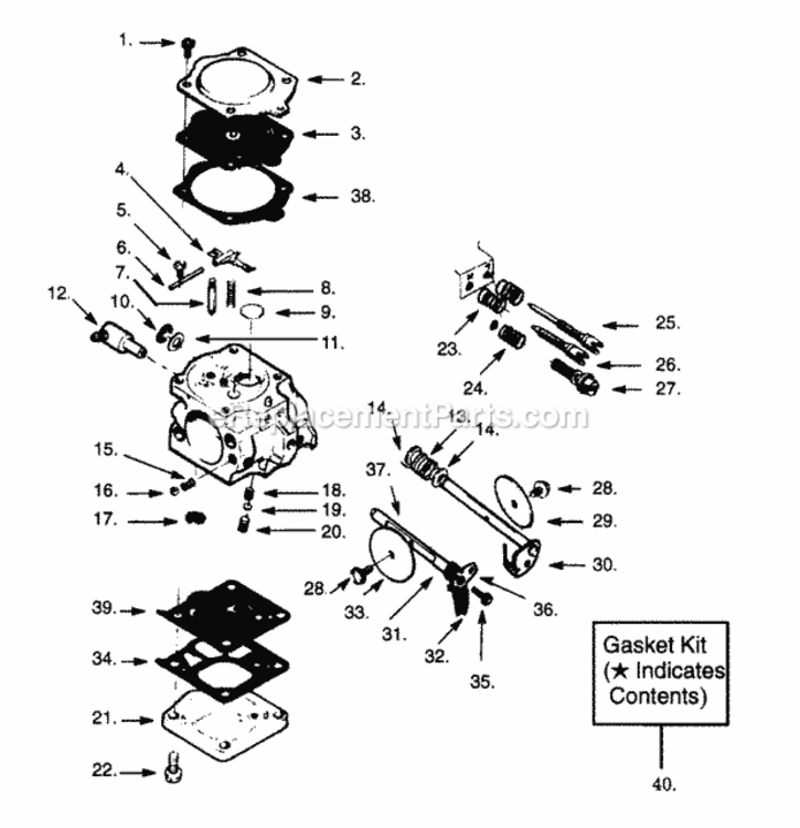 Page A Diagram and Parts List for PP415  Poulan Chainsaw
