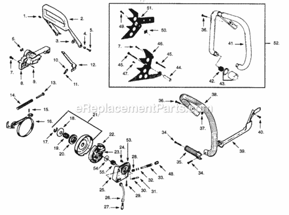 Page C Diagram and Parts List for PP415  Poulan Chainsaw
