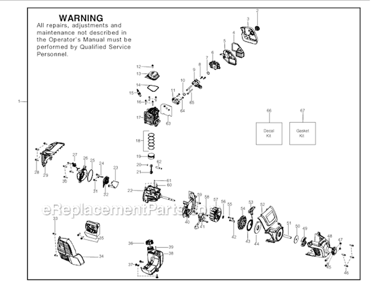 Page B Diagram and Parts List for PP428S 2012-12 Poulan Trimmer