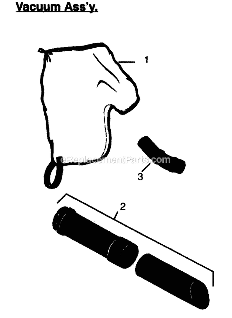 VacuumAssembly Diagram and Parts List for PP452  Poulan Leaf Blower / Vacuum