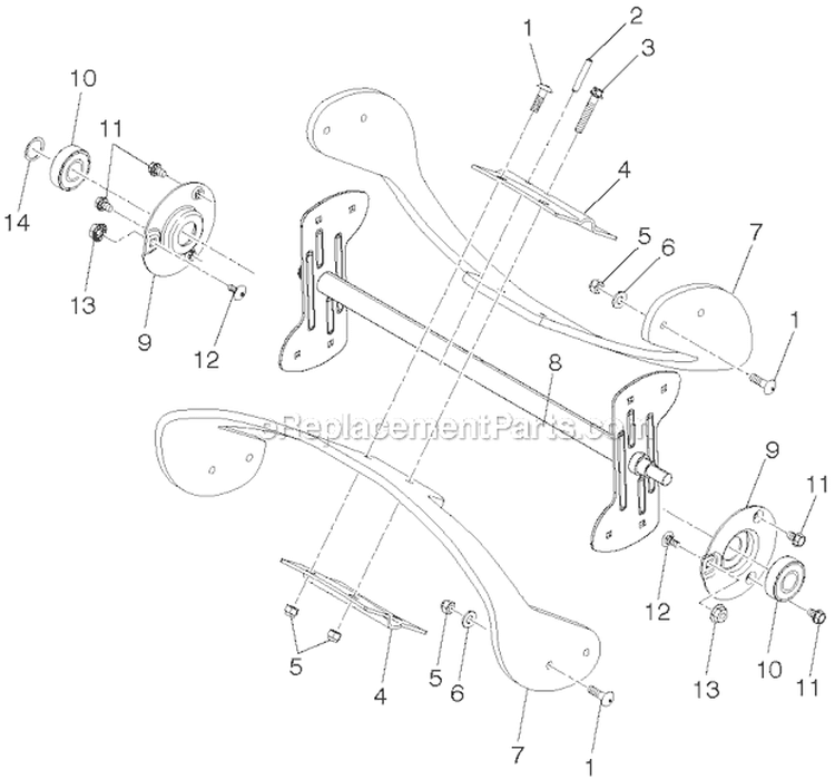 Auger Diagram and Parts List for PP521ES 96188000600 - 2011-06 Poulan Snow Blower
