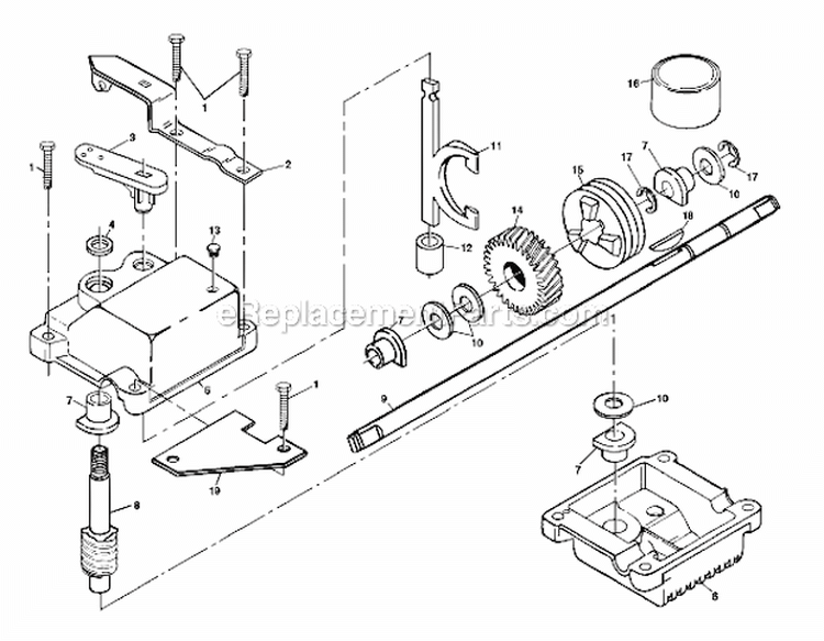 Page C Diagram and Parts List for PP55Y22CHA  Poulan Lawn Mower