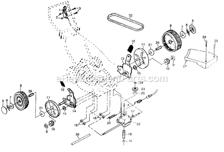 Page A Diagram and Parts List for PP752HI  Poulan Lawn Mower