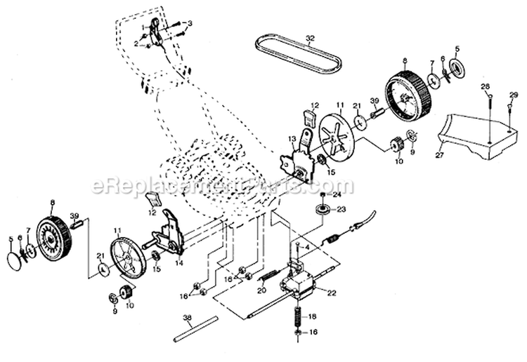 Page A Diagram and Parts List for PP752PHJA  Poulan Lawn Mower