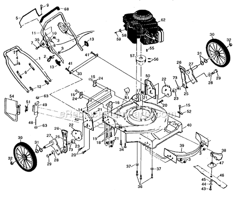 Page C Diagram and Parts List for PP752PHJA  Poulan Lawn Mower