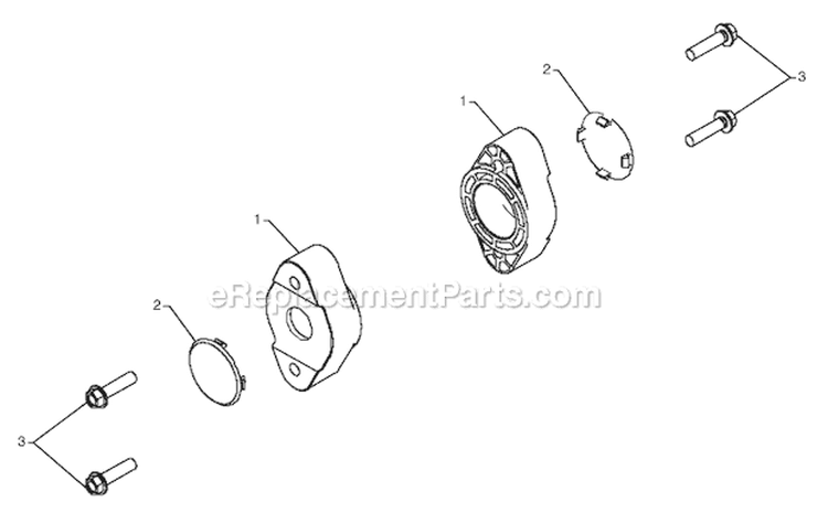 Auger Housing Impeller Assembly 3 Diagram and Parts List for PP800EPS24  Poulan Snow Blower