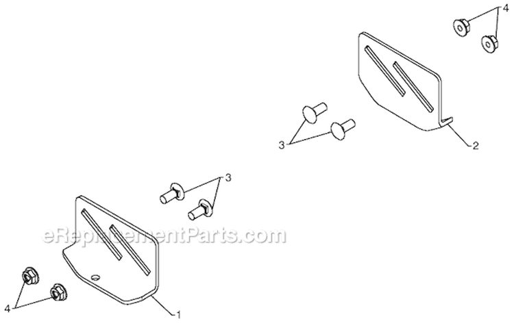 Auger Housing Impeller Assembly 4 Diagram and Parts List for PP800EPS24  Poulan Snow Blower