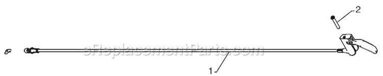 Control Panel Chute 2 Diagram and Parts List for PP800EPS24  Poulan Snow Blower