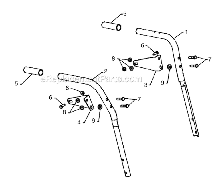 Control Panel Chute 3 Diagram and Parts List for PP800EPS24  Poulan Snow Blower