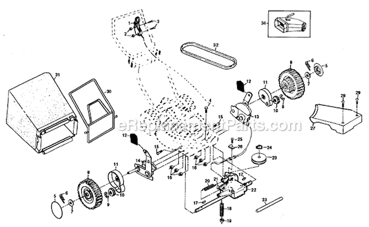 Page A Diagram and Parts List for PP850PA  Poulan Lawn Mower