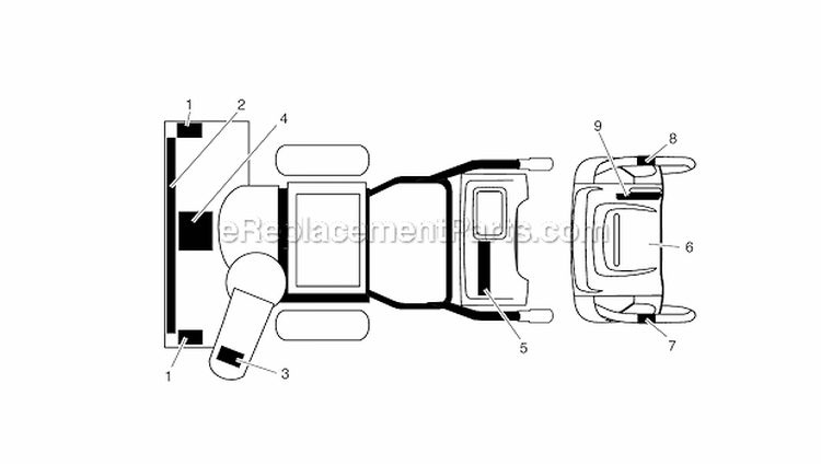 Page G Diagram and Parts List for PP8527ES  Poulan Snow Blower