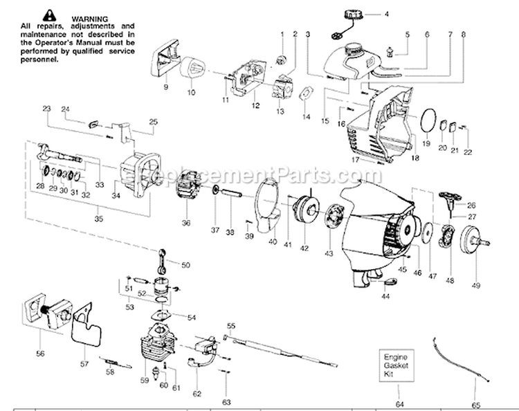 Page A Diagram and Parts List for PPB100  Poulan Trimmer