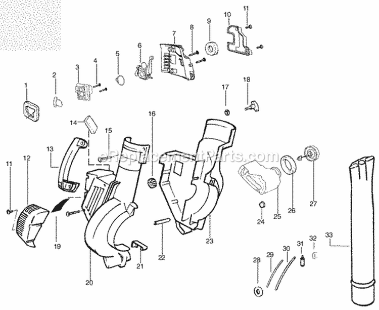Page A Diagram and Parts List for PPB2000LE Type2 Poulan Leaf Blower / Vacuum