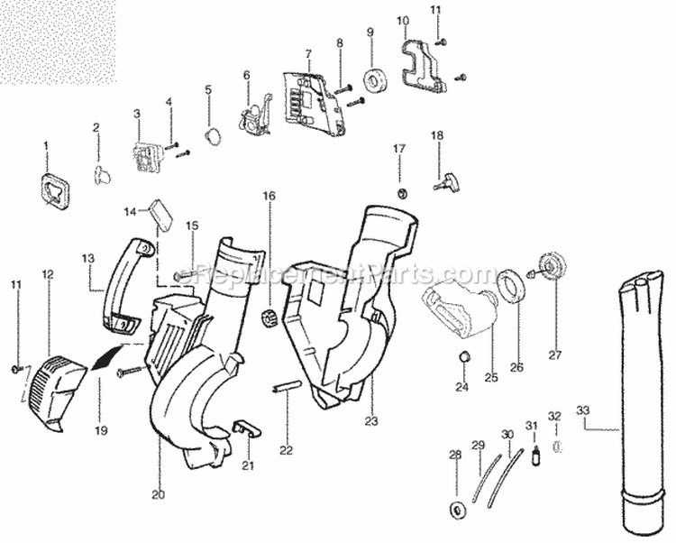 Page A Diagram and Parts List for PPB2000LE Type4 Poulan Leaf Blower / Vacuum