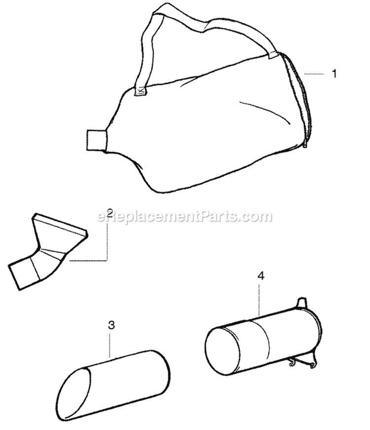 Tube-VacuumTubeAssy Diagram and Parts List for PPB2000 Type2 Poulan Leaf Blower / Vacuum