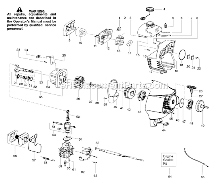 Page A Diagram and Parts List for PPB300  Poulan Trimmer