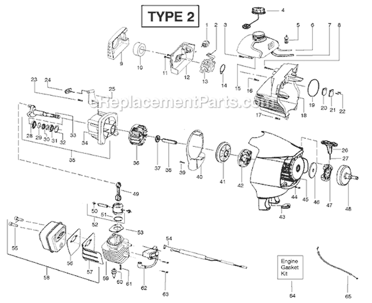 Page A Diagram and Parts List for PPB32SST Type 2 Poulan Trimmer