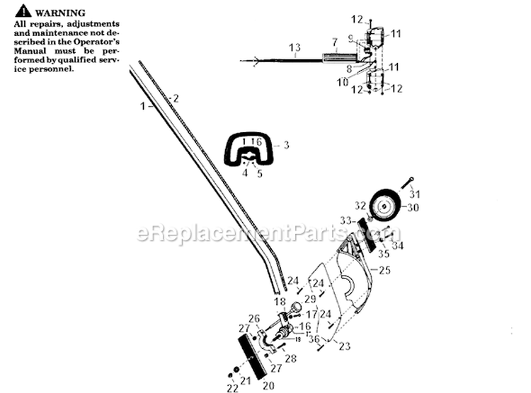 Page C Diagram and Parts List for PPC25E  Poulan Trimmer
