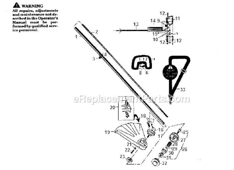 Page C Diagram and Parts List for PPC25  Poulan Trimmer