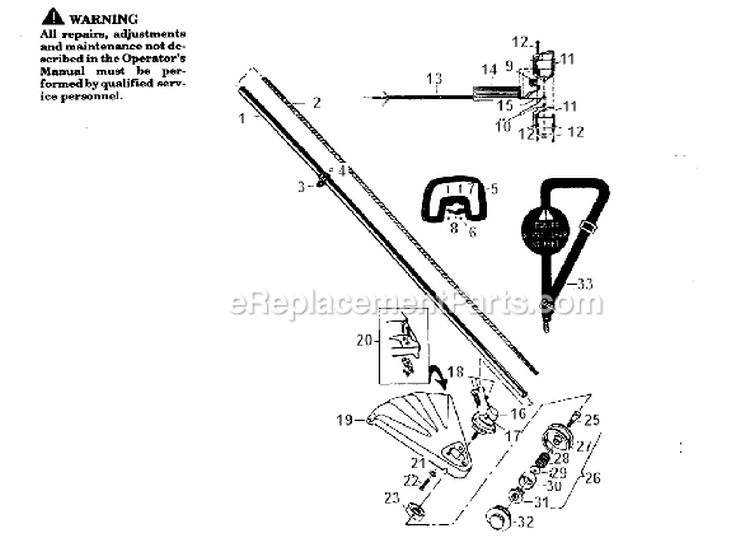 Page C Diagram and Parts List for PPC31  Poulan Trimmer