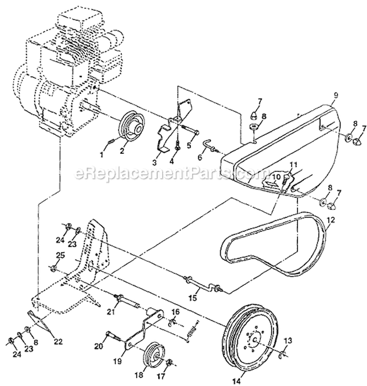 Page A Diagram and Parts List for PPFT35A  Poulan Tiller