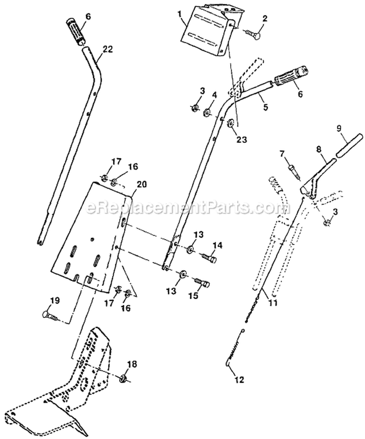 Page C Diagram and Parts List for PPFT35A  Poulan Tiller