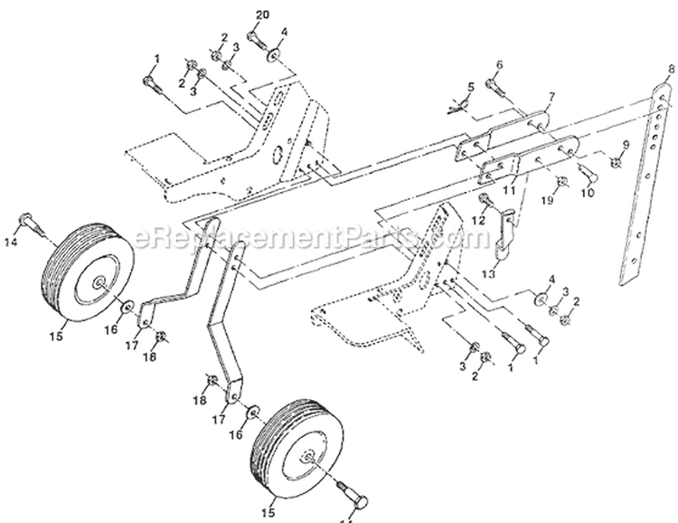 Page F Diagram and Parts List for PPFT35A  Poulan Tiller