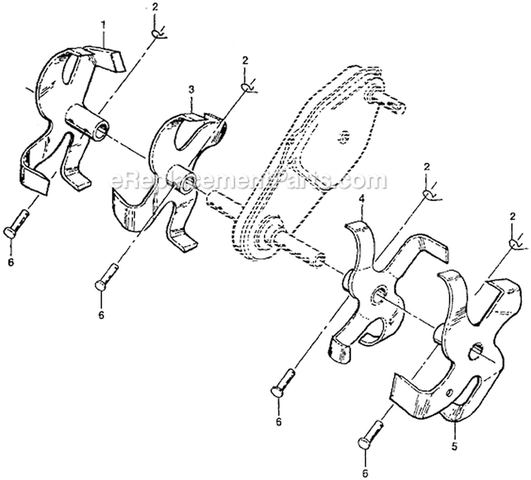 Page D Diagram and Parts List for PPFT35C  Poulan Tiller