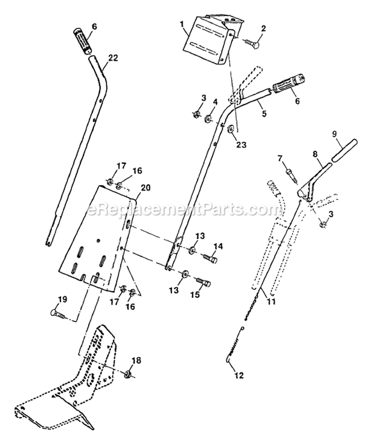 Page C Diagram and Parts List for PPFT35  Poulan Tiller