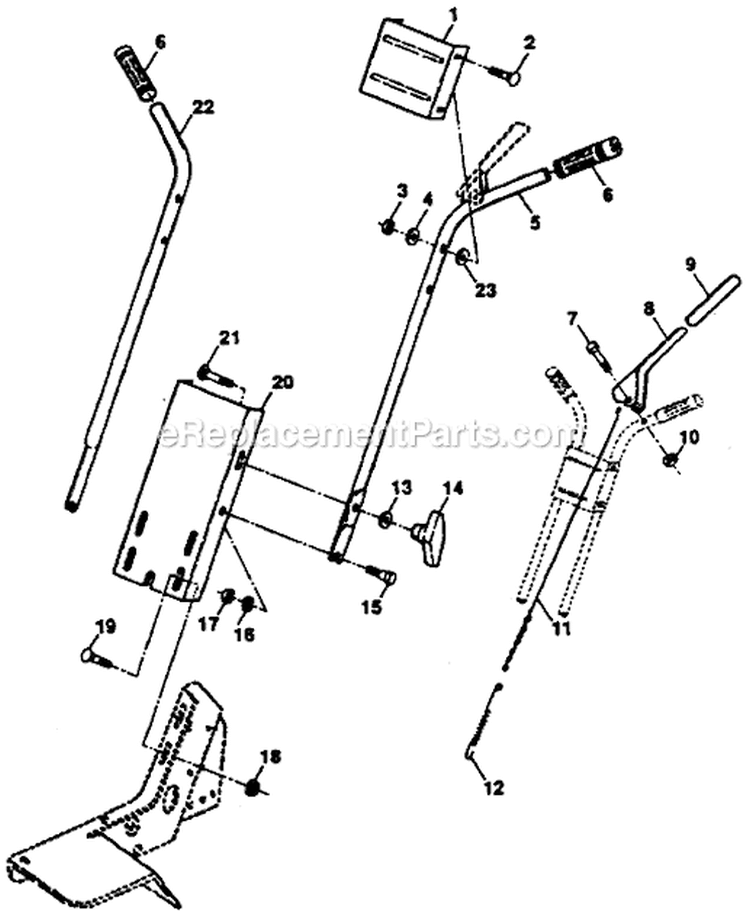 Page C Diagram and Parts List for PPFT3B  Poulan Tiller