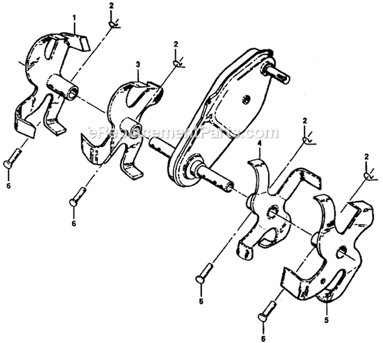 Page D Diagram and Parts List for PPFT3B  Poulan Tiller