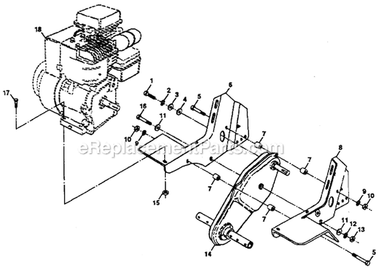 Page E Diagram and Parts List for PPFT3B  Poulan Tiller