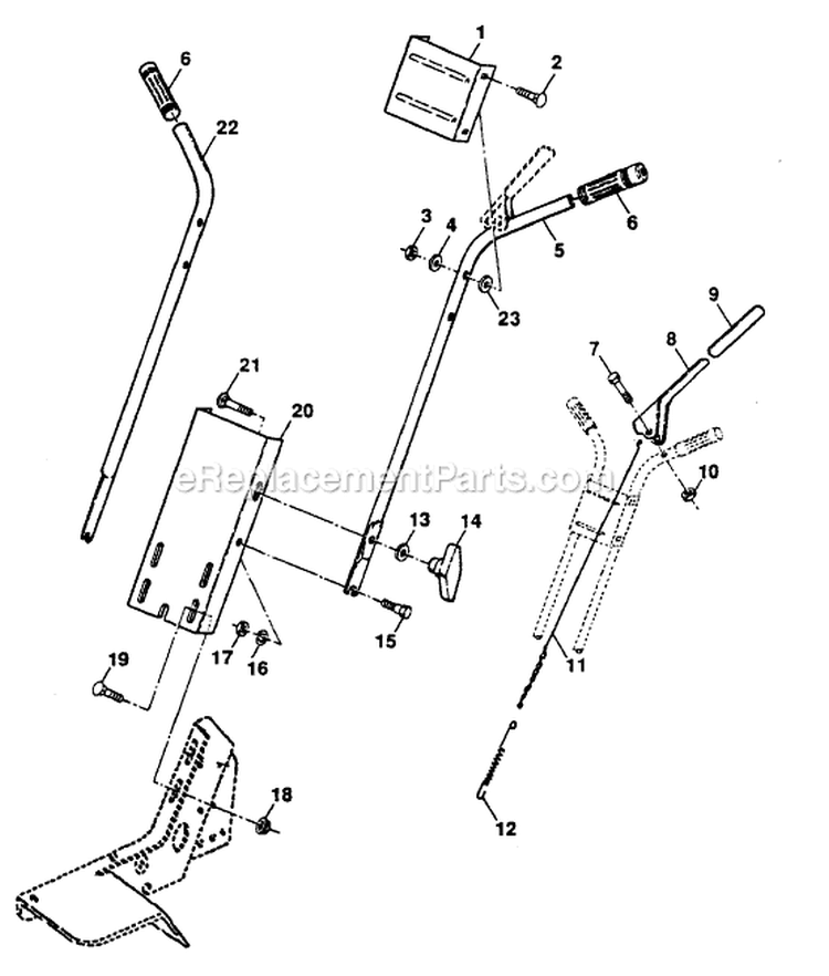 Page C Diagram and Parts List for PPFT3KA  Poulan Tiller