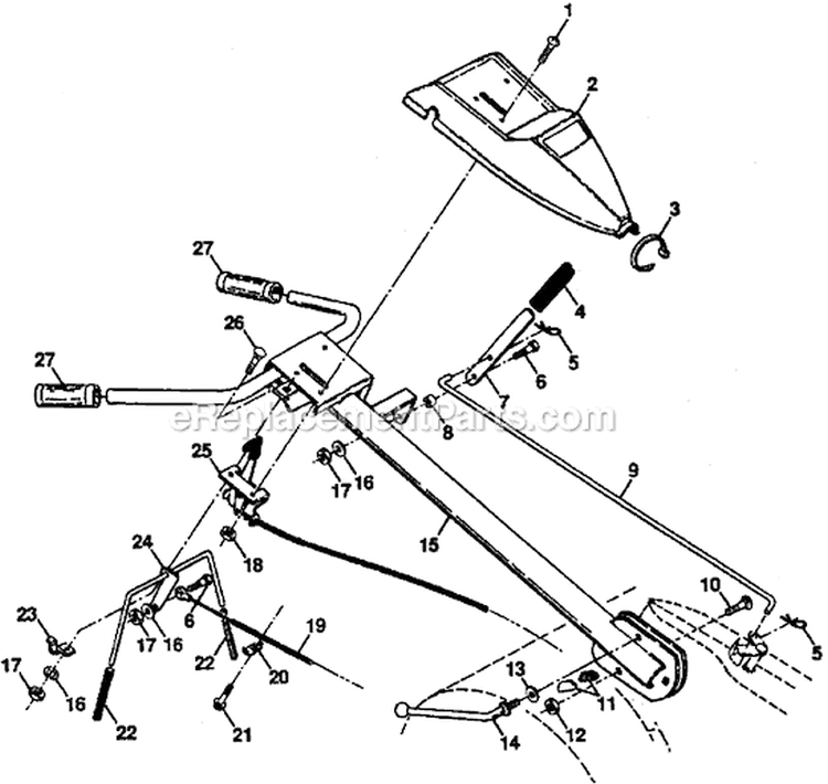 Page A Diagram and Parts List for PPRT5B  Poulan Tiller