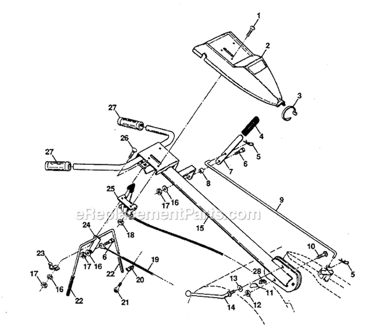 Page B Diagram and Parts List for PPRT8KA  Poulan Tiller