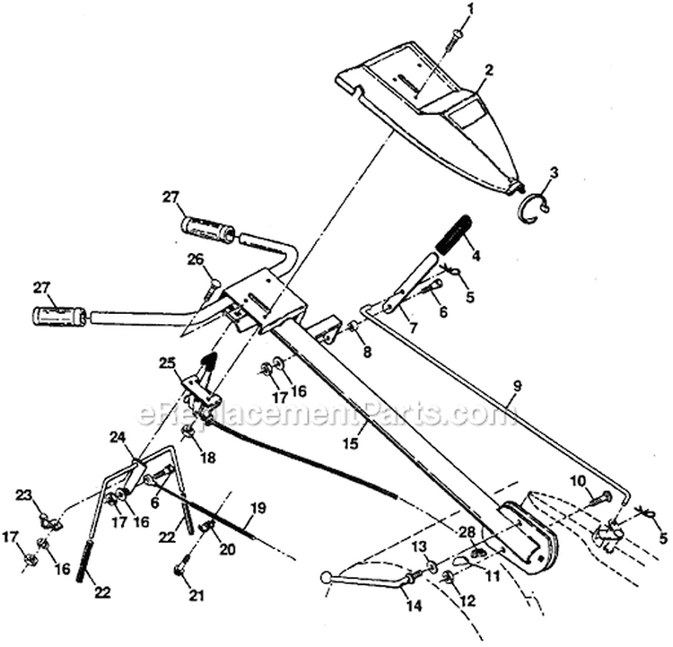 Page B Diagram and Parts List for PPRT8K  Poulan Tiller