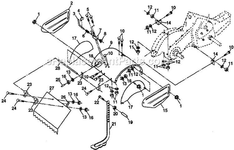 Page F Diagram and Parts List for PPRT8K  Poulan Tiller