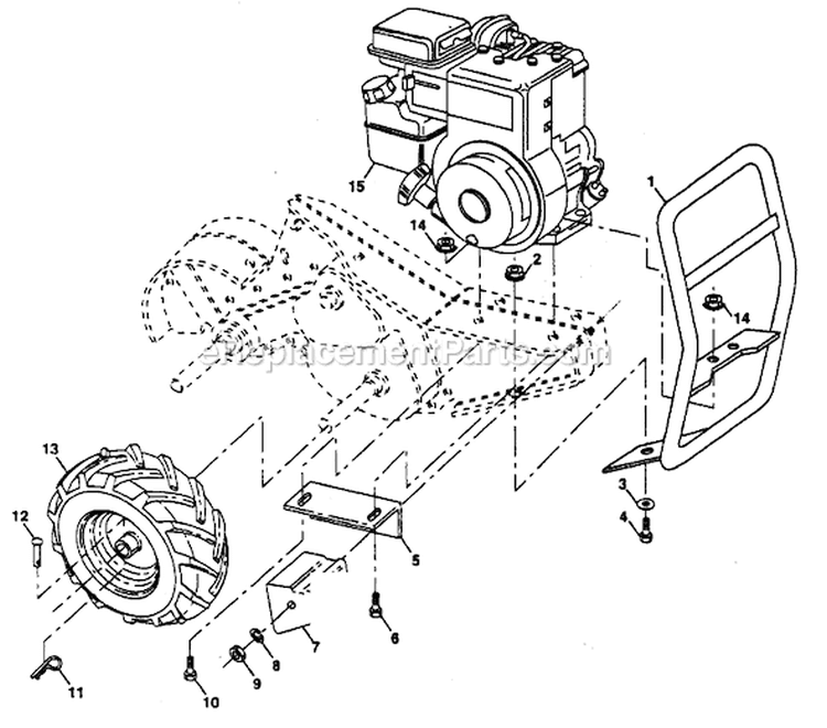 Page D Diagram and Parts List for PPRTJA  Poulan Tiller