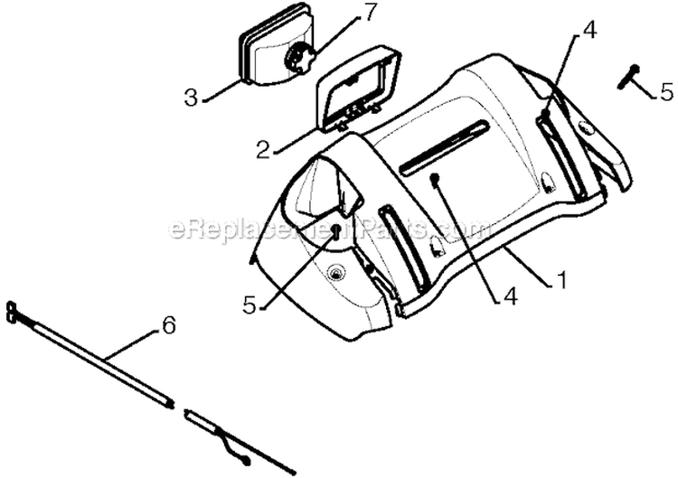 Handle Diagram and Parts List for PR14527ES 96198004702 - 2012-06 Poulan Snow Blower