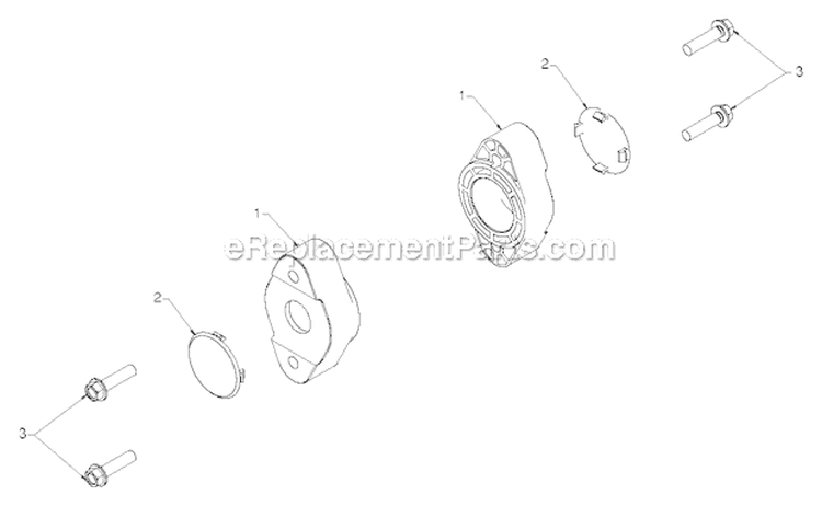 Auger Housing Impeller Diagram and Parts List for PR14527ES 96198004702 - 2012-06 Poulan Snow Blower