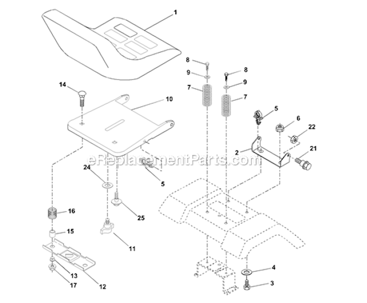 Page H Diagram and Parts List for PR16H42STA 2000 Poulan Lawn Tractor