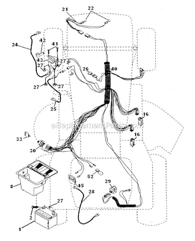 Electrical Diagram and Parts List for PR1742STA  Poulan Lawn Tractor