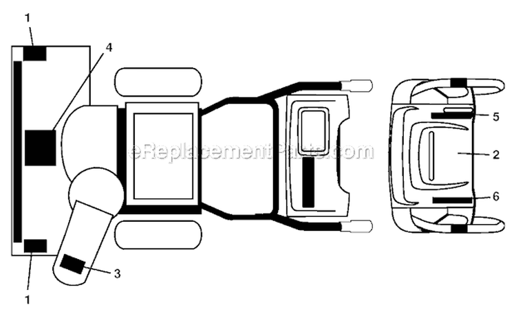 Decals Diagram and Parts List for PR18530ES 96198004904 - 2012-08 Poulan Snow Blower