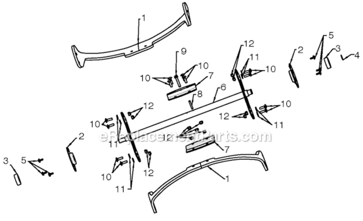 Auger_Housing_Impeller Diagram and Parts List for PR521 2013-05 Poulan Snow Blower