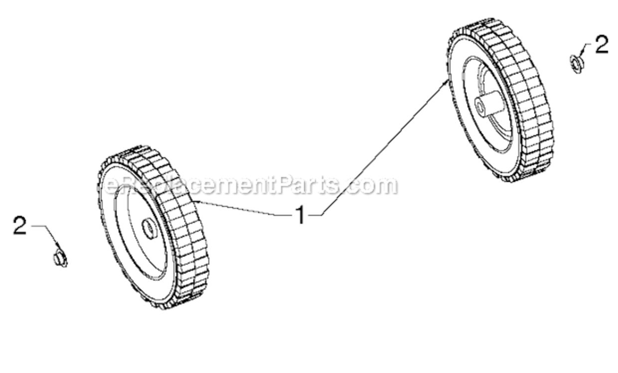 Wheels_Tires Diagram and Parts List for PR521 2013-05 Poulan Snow Blower