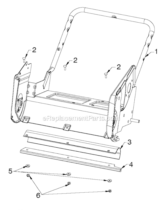 Frame Diagram and Parts List for PR521 2013-05 Poulan Snow Blower