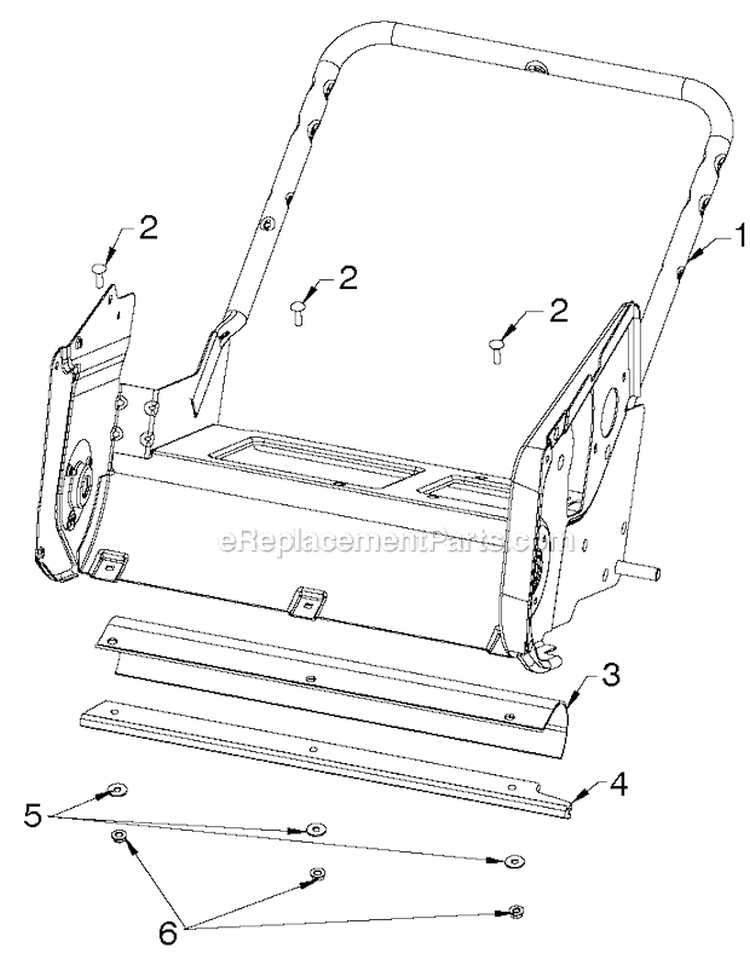 Frame Diagram and Parts List for PR621ES 96182000402 - 2012-06 Poulan Snow Blower