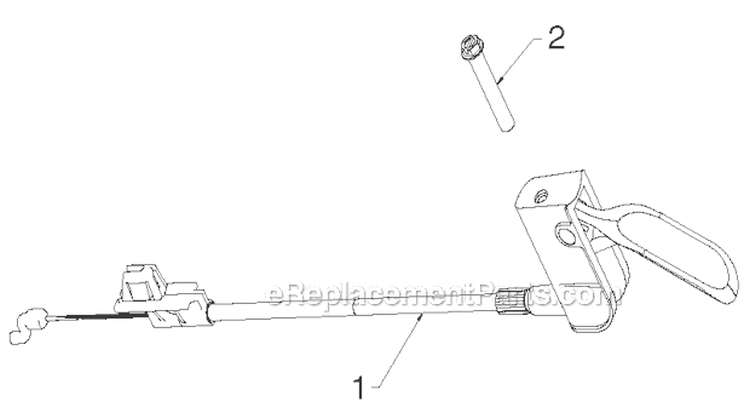 Control Panel Discharge Chute Diagram and Parts List for PR624ES 96198004604 - 2012-08 Poulan Snow Blower