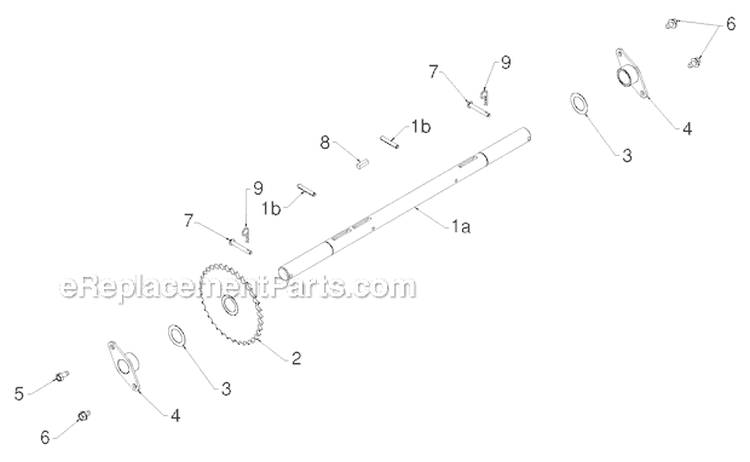Drive Diagram and Parts List for PR624ES 96198004604 - 2012-08 Poulan Snow Blower